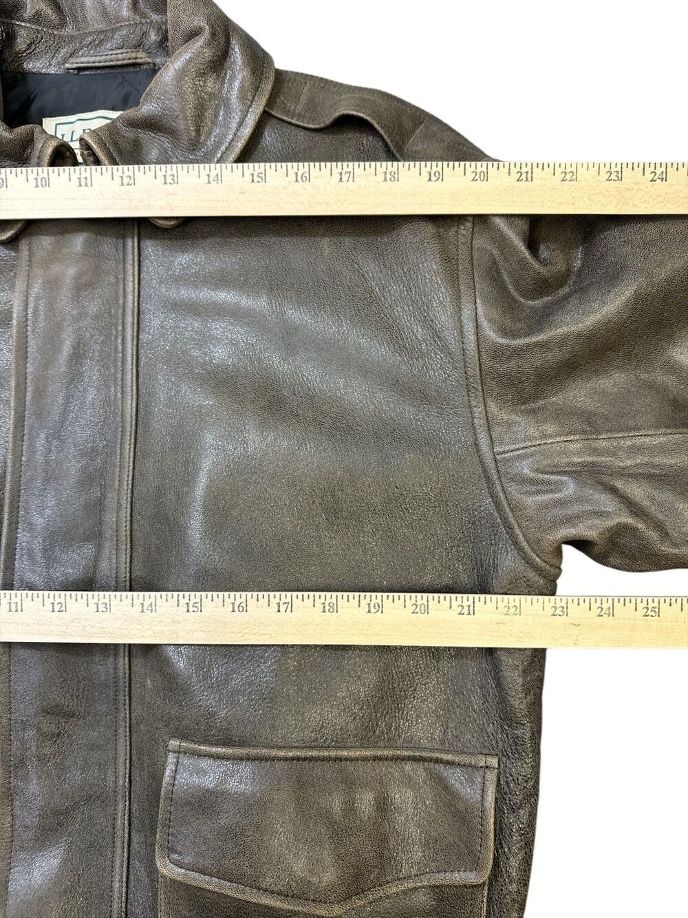 LL Bean Goatskin Leather A-2 Style Bomber Flight Vintage Jacket M - Picture 14 of 16